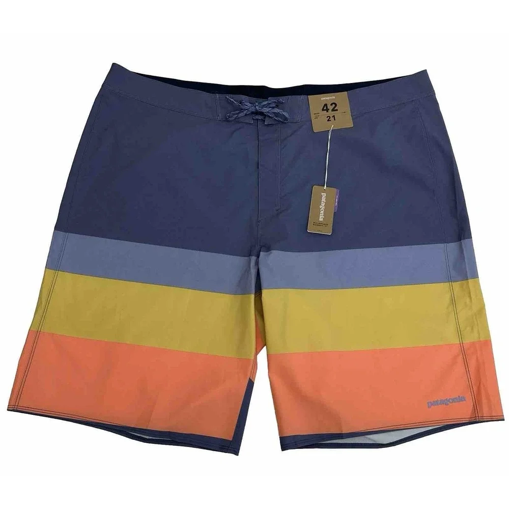 Patagonia Men's‎ Hydropeak Boardshorts 21 swim trunk The Point Current Blue 42
